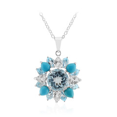 Sky Blue Topaz Silver Necklace