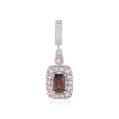 Mahogany Zircon Silver Pendant