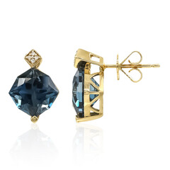 14K London Blue Topaz Gold Earrings