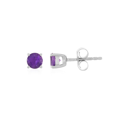 Moroccan Amethyst Silver Earrings