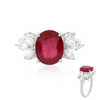 Bemainty Ruby Silver Ring