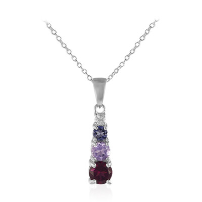 Rhodolite Silver Necklace