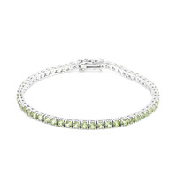 Burmese Peridot Silver Bracelet