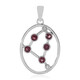 Rhodolite Silver Pendant