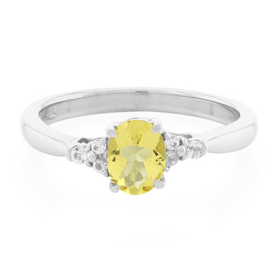 Yellow Beryl Silver Ring