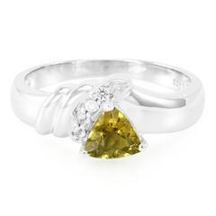 Cuprian Tourmaline Silver Ring