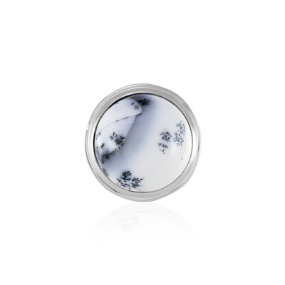 Dendritic Agate Silver Pendant (MONOSONO COLLECTION)