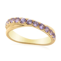 9K Unheated Ceylon Purple Sapphire Gold Ring