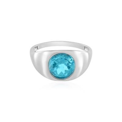 Paraiba Color Topaz Silver Ring