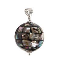 Abalone Shell Silver Pendant