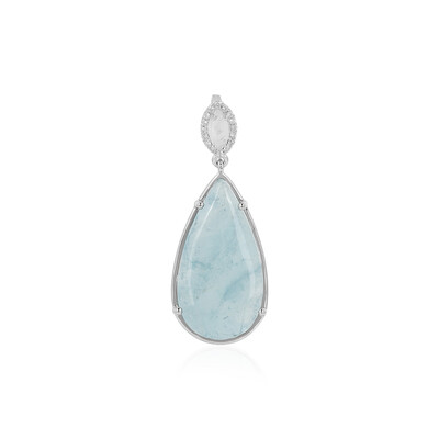 Aquamarine Silver Pendant