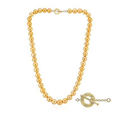 Gold Freshwater Pearl Silver Necklace (TPC)