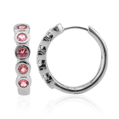 Brazilian Pink Tourmaline Silver Earrings (Pallanova)