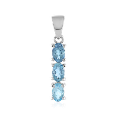 Brazilian Aquamarine Silver Pendant