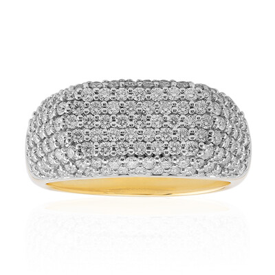 14K IF (D) Diamond Gold Ring (Annette)