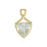 Green Amethyst Silver Pendant