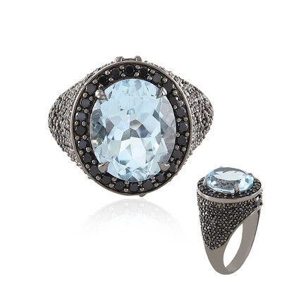 Sky Blue Topaz Silver Ring