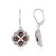 Mahogany Zircon Silver Earrings