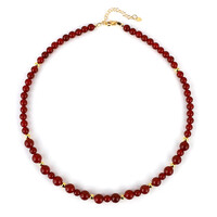 Red Onyx Silver Necklace