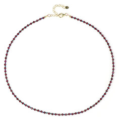 Mozambique Garnet Silver Necklace