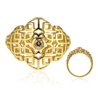 9K Diamond champagne I1 Gold Ring (Ornaments by de Melo)