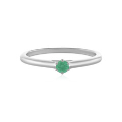 Russian Emerald Silver Ring