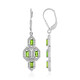 Russian Diopside Silver Earrings