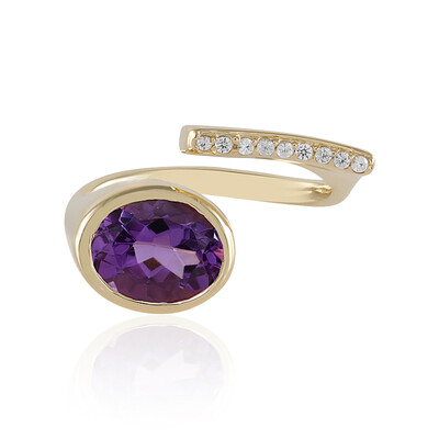 9K Siberian Amethyst Gold Ring (de Melo)