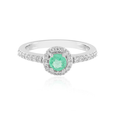 Colombian Emerald Silver Ring