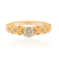 14K SI1 Argyle Rose De France Diamond Gold Ring