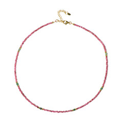 Pink Tourmaline Silver Necklace