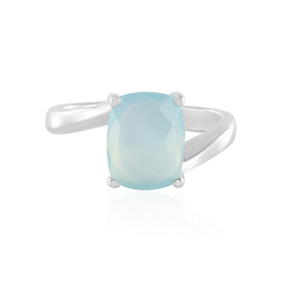 Blue Chalcedony Silver Ring