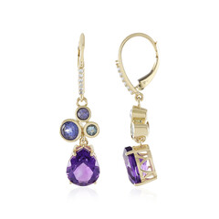 9K Siberian Amethyst Gold Earrings (Adela Gold)