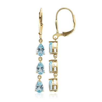 Sky Blue Topaz Silver Earrings