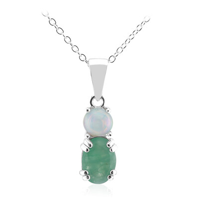 Brazilian Emerald Silver Necklace