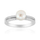 White Freshwater Pearl Silver Ring