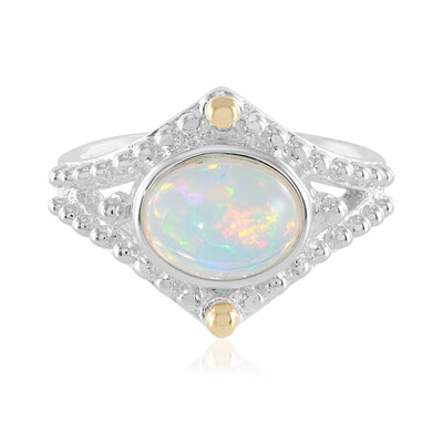 Welo Opal Silver Ring (Granulieren)