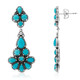 Turquoise Silver Earrings (Desert Chic)