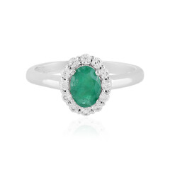 Zambian Emerald Silver Ring