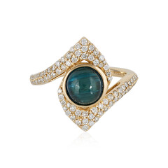 14K Cats Eye Indicolite Gold Ring (de Melo)