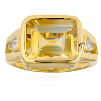 Bi Colour Citrine Silver Ring