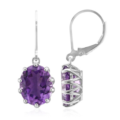 Amethyst Silver Earrings