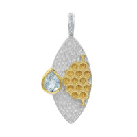 Sky Blue Topaz Silver Pendant