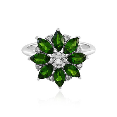 Russian Diopside Silver Ring