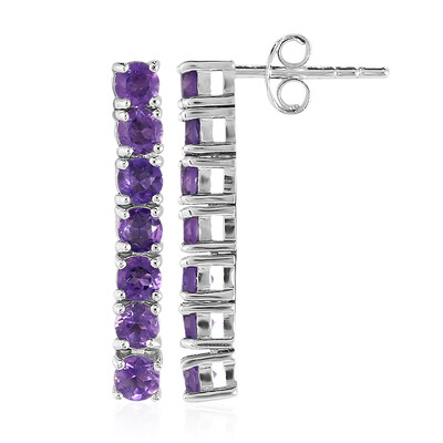 Amethyst Silver Earrings