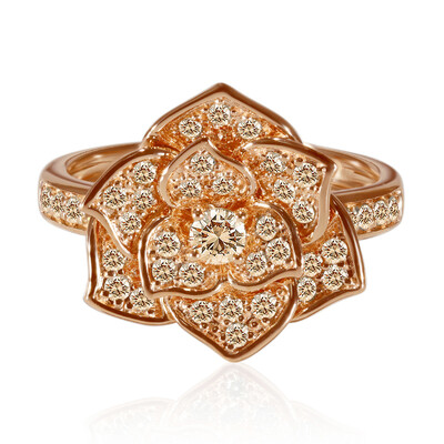 9K SI1 Argyle Rose De France Diamond Gold Ring (Annette)