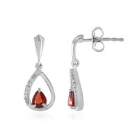 Tanzanian Ruby Silver Earrings