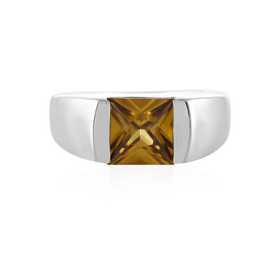 Yellow Zircon Silver Ring