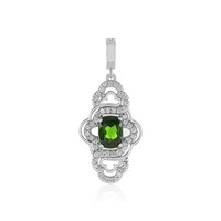 Russian Diopside Silver Pendant