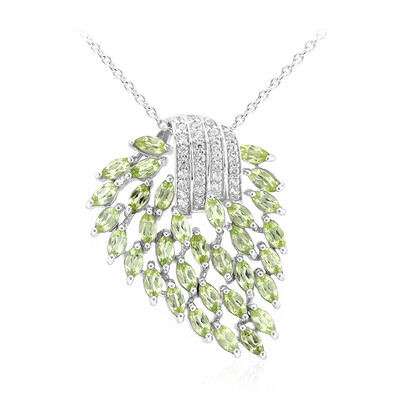 Burmese Peridot Silver Necklace